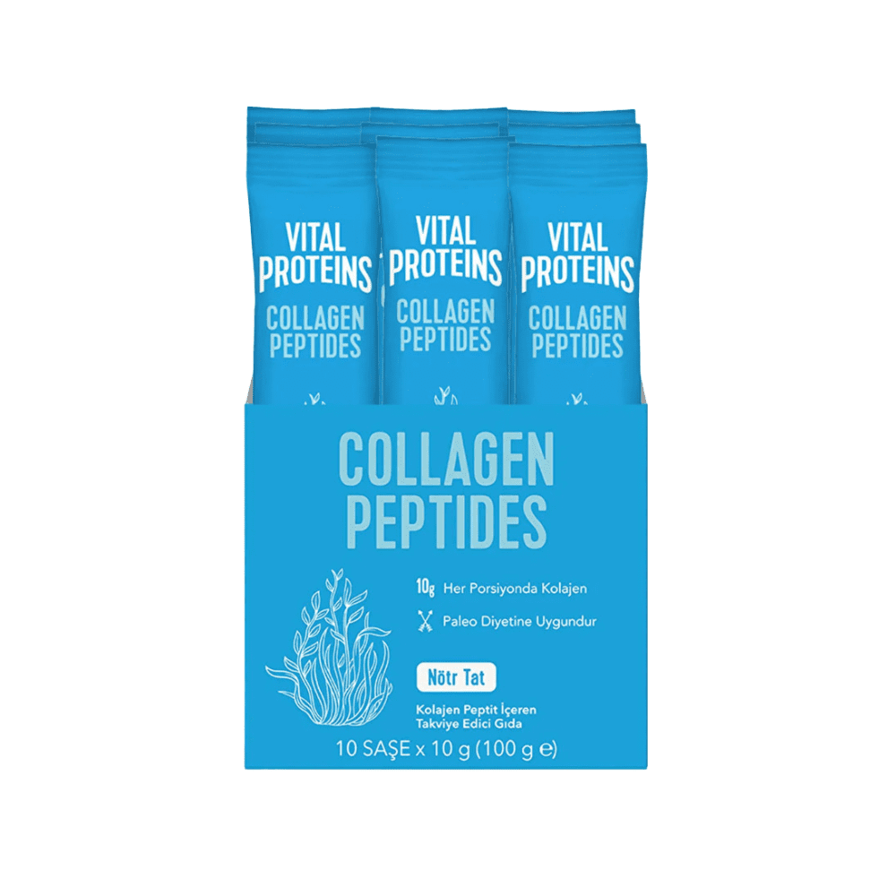 كولاجين Vital Proteins سريع الامتصاص – أكياس فردية 10×10 جم لبشرة أكثر نضارة ومفاصل أقوى