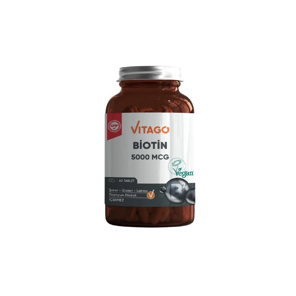 Vitago Biotin 5000 مكجم | قوة للشعر… إشراقة للبشرة… وصحة مذهلة للأظافر من الداخل