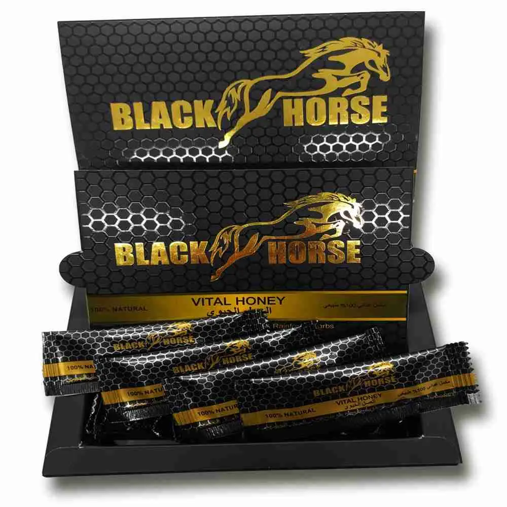 العسل الحيوي للرجال 24 ظرف × 15 جم - من Black Horse