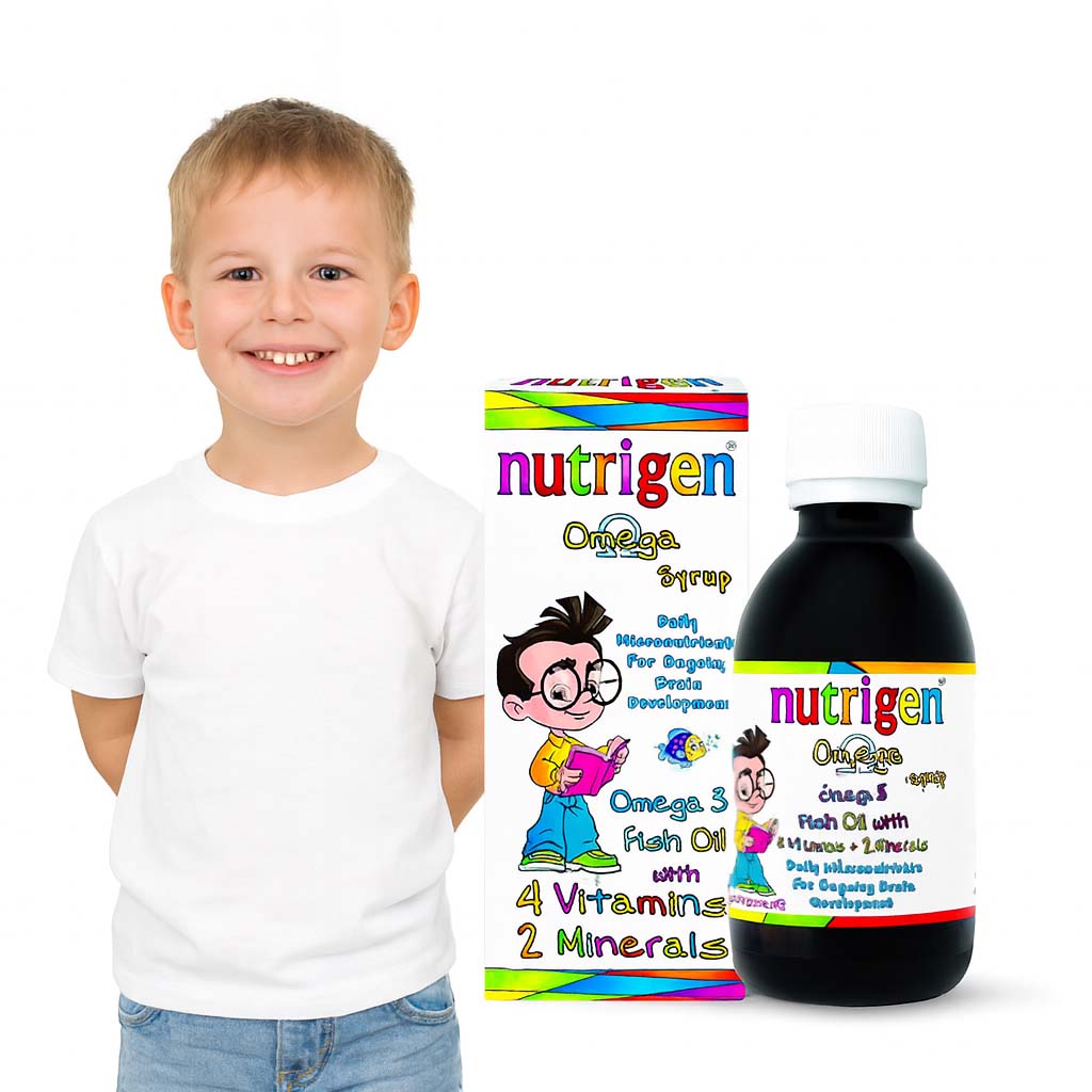 شراب omega 3 للأطفال من نيوتريجن 200 مل – دعم ذهني وبصري متقدّم بنقاء زيت السمك الموثوق