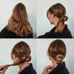 استايلات للشعر حديثة تناسبك لعام 2023 4 low bun hair