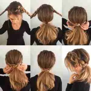 استايلات للشعر حديثة تناسبك لعام 2023 2 ponytail with braid
