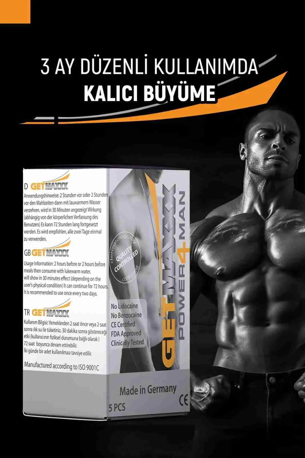 جل تكبير القضيب وتأخير القذف 5 أظرف جل Getmaxxx XXL - الصورة 2