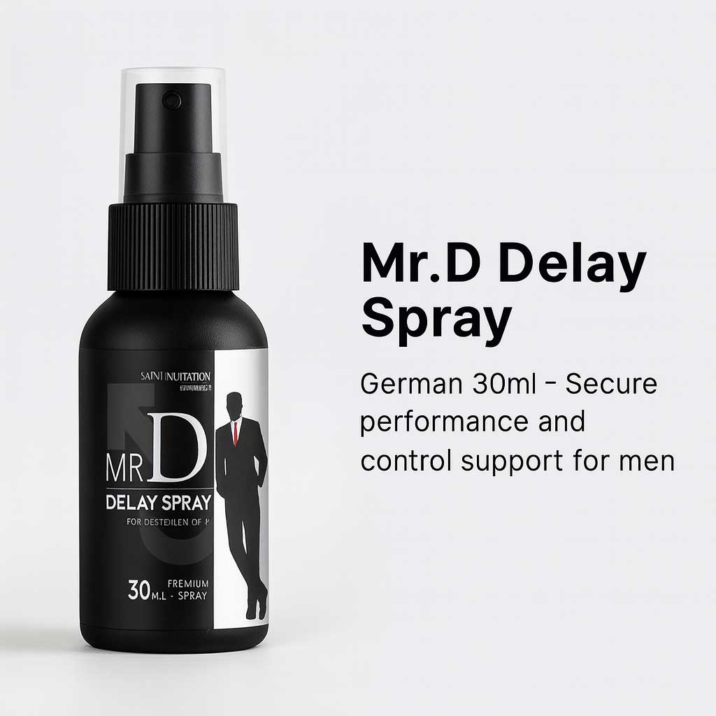 بخاخ Mr.D Delay الألماني 30ml – دعم آمن للتحمّل وتحسين التحكم للرجال