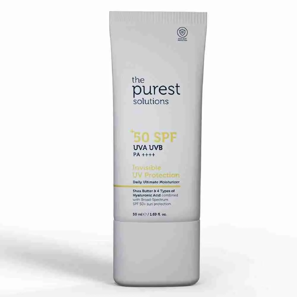 كريم واقي من الشمس من بيوريست purest solutions غير مرئي ذو حماية عالية وتأثير مرطب SPF 50 50 مل.