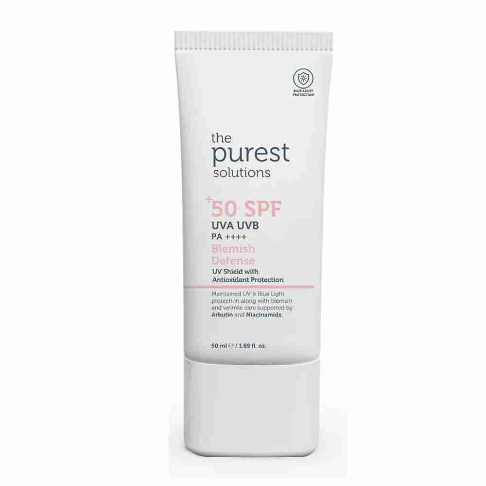 كريم واقي من الشمس من بيوريست purest solutions ملون معادل لون البشرة ومضاد للعيوب بعامل حماية من الشمس SPF 50، 50 مل