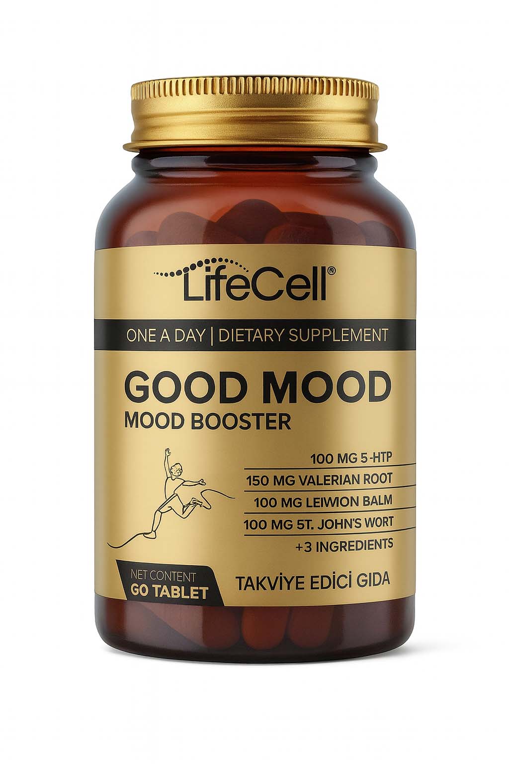 LifeCell Good Mood – مكمل غذائي لتحسين المزاج وتقليل القلق والتوتر (60 قرص)