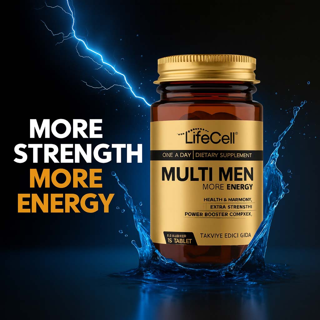 LifeCell Multi Men | مكمل غذائي للرجال لزيادة القوة والطاقة ودعم المناعة - 15 قرص
