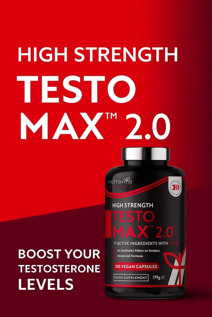 Testo Max 2.0 من Nutrivita Sport – مكمل أشواجندا طبيعي يعمل علي زيادة التستوستيرون والطاقة والقوة للرجال
