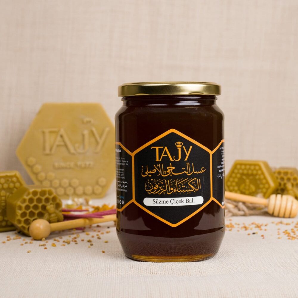 عسل الكستناء والزيزفون الأصلي TAJY – مزيج طبيعي فاخر بطعم فريد وفوائد متعددة