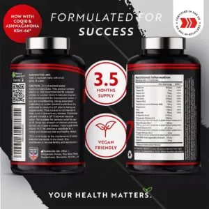 Testo Max 2.0 من Nutrivita Sport – مكمل أشواجندا طبيعي لدعم التستوستيرون والطاقة والقوة لدى الرجال