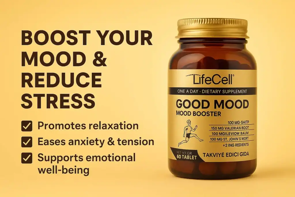 LifeCell Good Mood – مكمل غذائي لتحسين المزاج وتقليل القلق والتوتر (60 قرص)