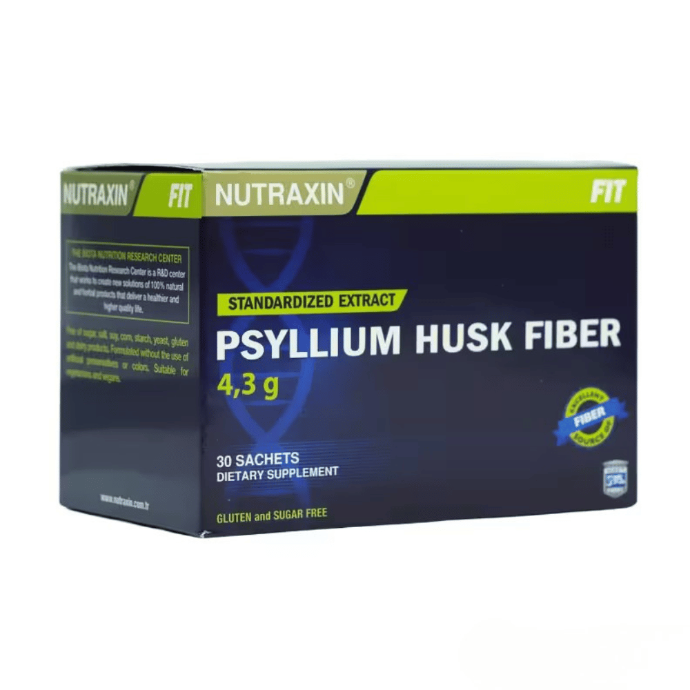 Nutraxin Psyllium Husk Fiber 30 أكياس – ألياف طبيعية لحركة أمعاء منتظمة، دعم الشبع وصحة الجهاز الهضمي - الصورة 2