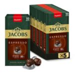 كبسولات جاكوبس نيسبريسو إنتينسو 10 | 50 كبسولة ألومنيوم — إسبريسو ألماني بشدة 10/12 يناسب جميع ماكينات نيسبريسو أوريجينال لاين