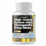 Synergy من MyVitamax – كبسولات شيلاجيت 60 كبسولة 16 في 1 مع Sea Moss وأشباه الجذور | مكمل طبيعي لطاقة ونظام مناعي أقوى