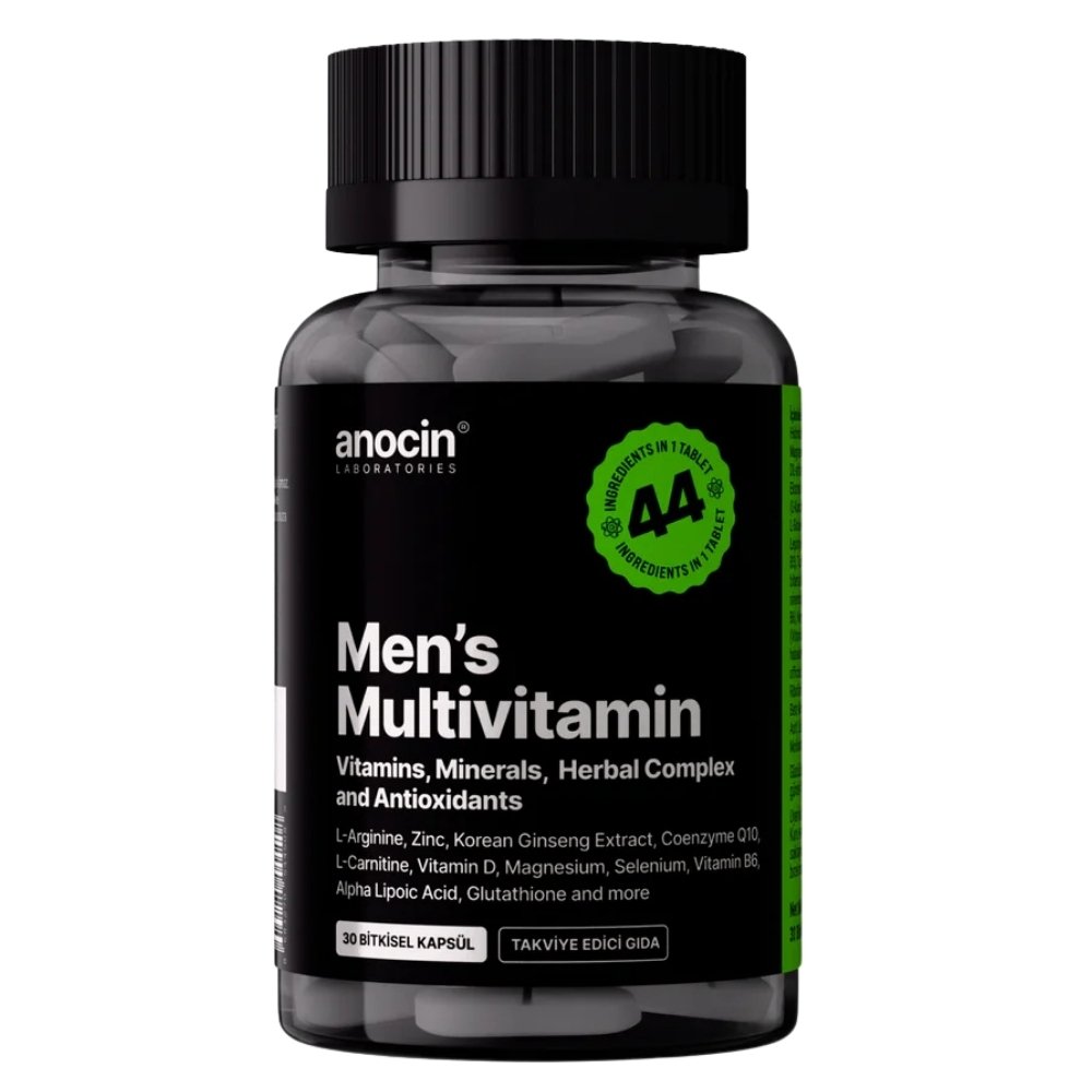 مولتي فيتامين للرجال أنوسين 30 كبسولة | 44 مكوناً فعالاً بالجينسنج وكو كيو 10 والأحماض الأمينية | اطلبه الآن من بازارنا - الصورة 2