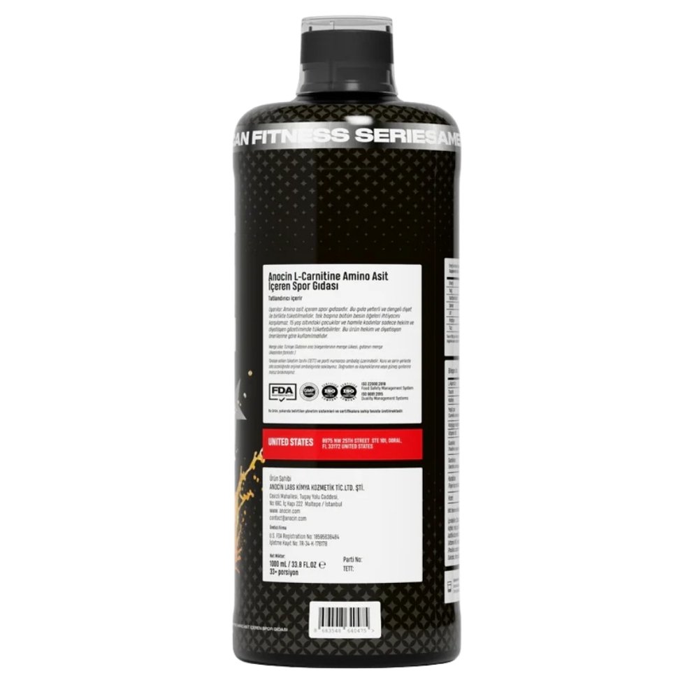 ال كارنيتين سائل 2000 مجم | ANOCIN أنوسين | 33 جرعة بنكهة البرتقال – حرق الدهون الأمريكي المسجل FDA - الصورة 3